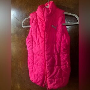 Girls puma pink vest